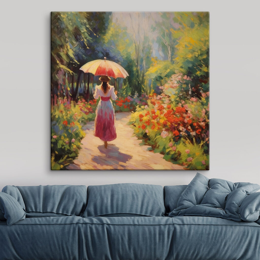 Umbrelă într-o grădină — interior 2