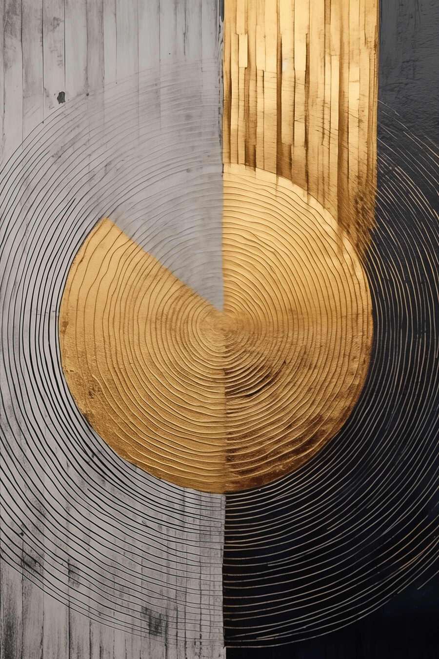 Cerc auriu printre inele — design complet