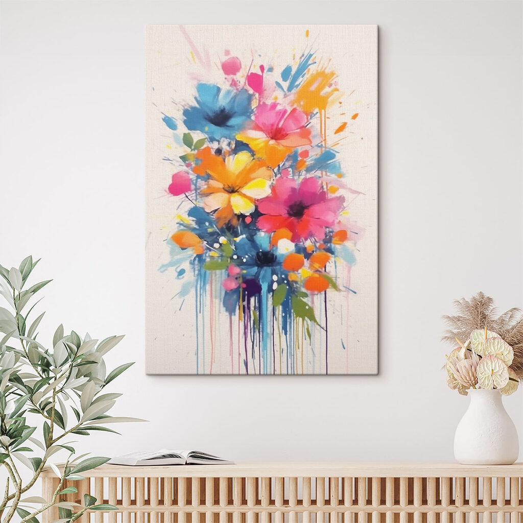 Buchet cu stropi colorați — interior 1