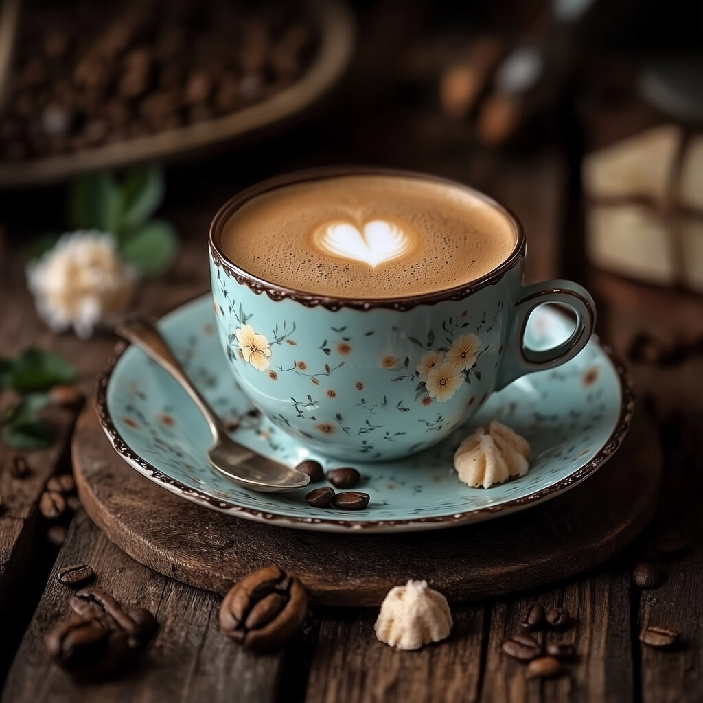 Cappuccino cu inimă — design complet