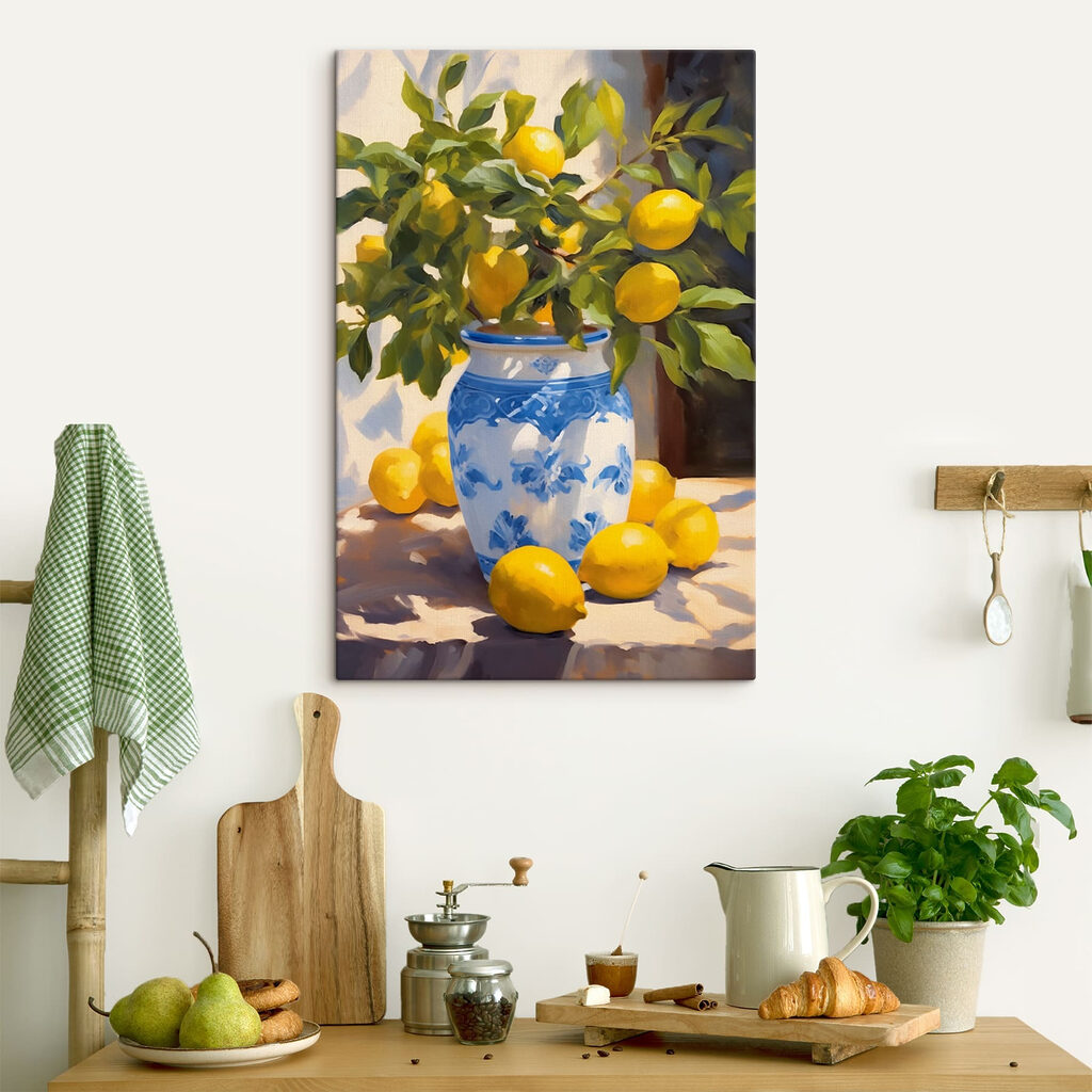 Lămâi în vază într-un interior