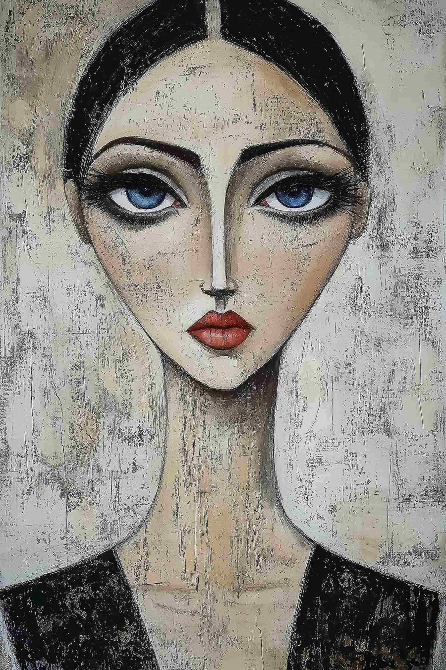 Portret cu ochi albaștri — design complet