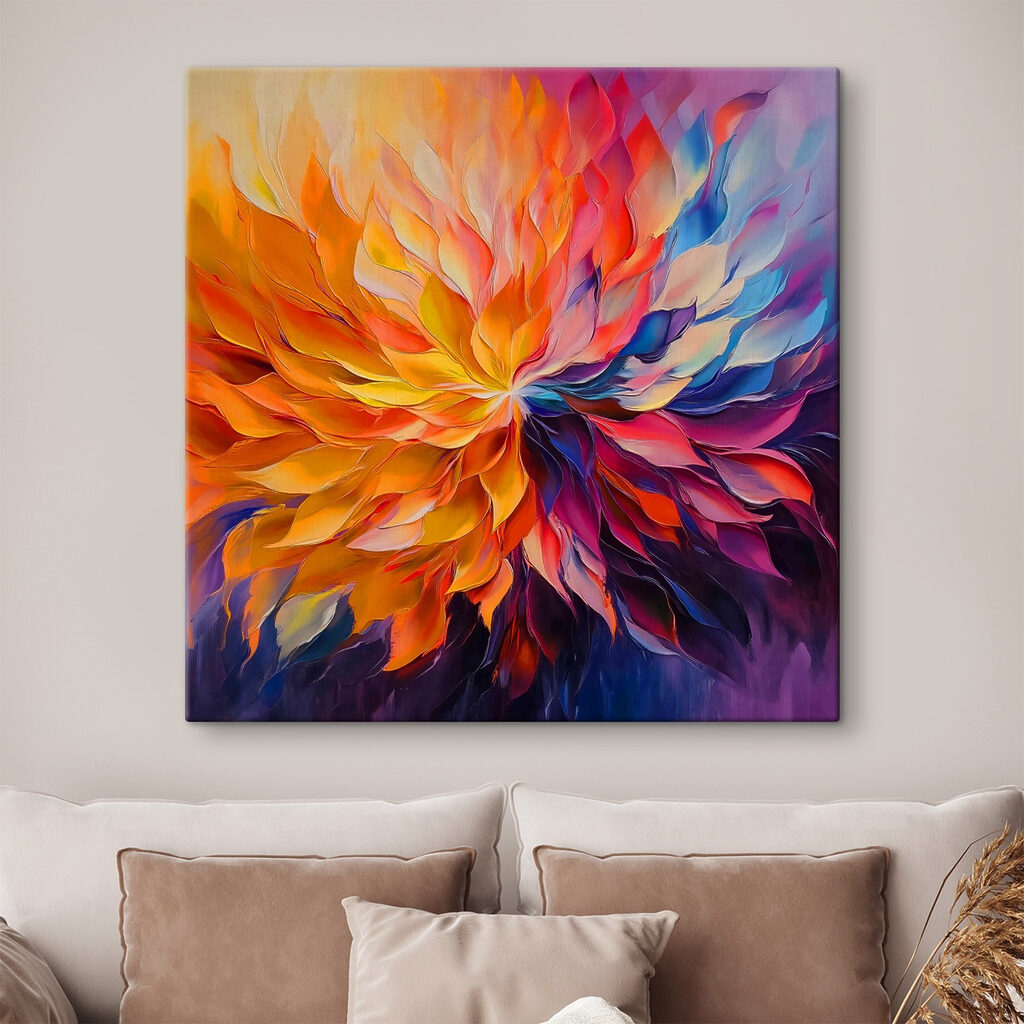 Floare din flăcări colorate — interior 1