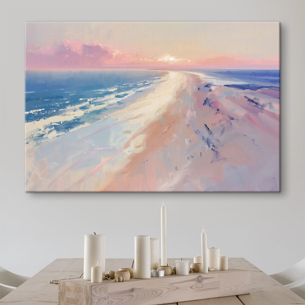 Plajă spre seară pastel — interior 1