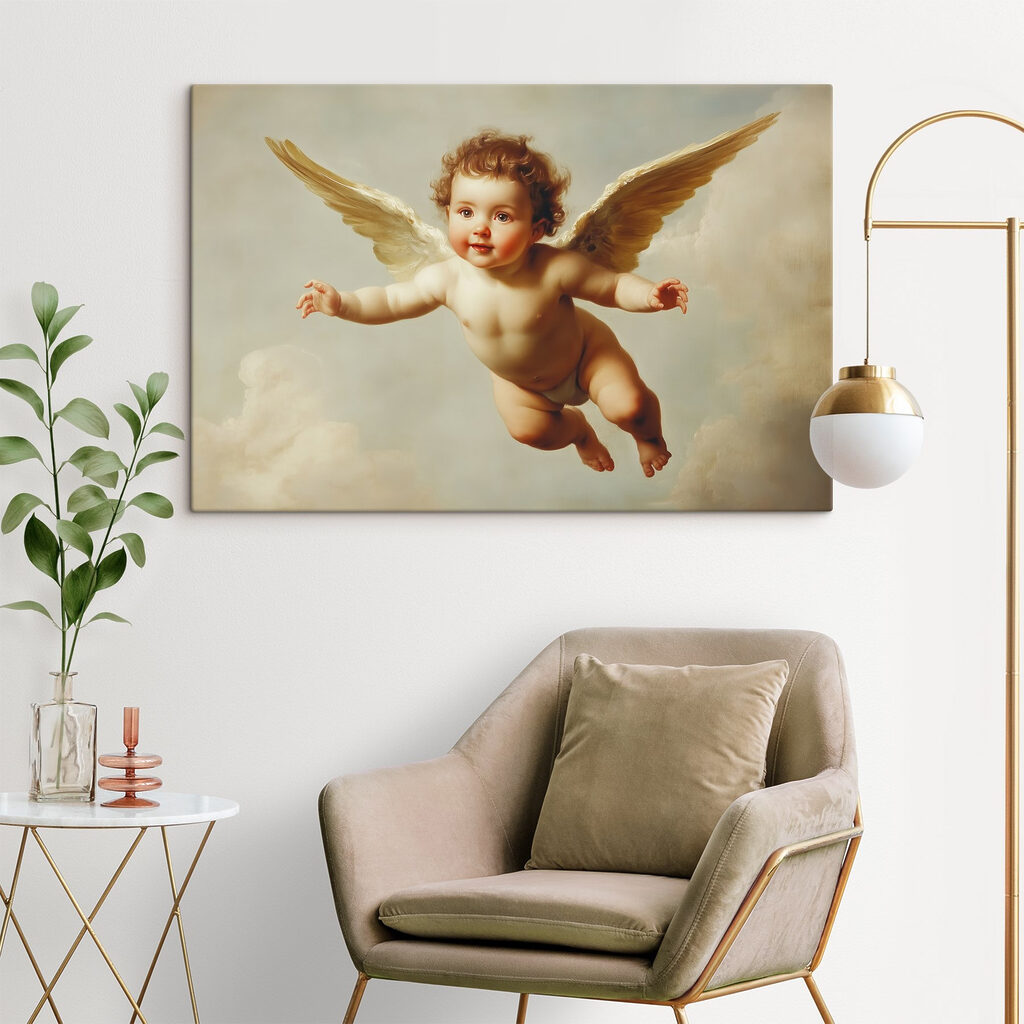 Îngeraș cu brațele desfăcute — interior 1