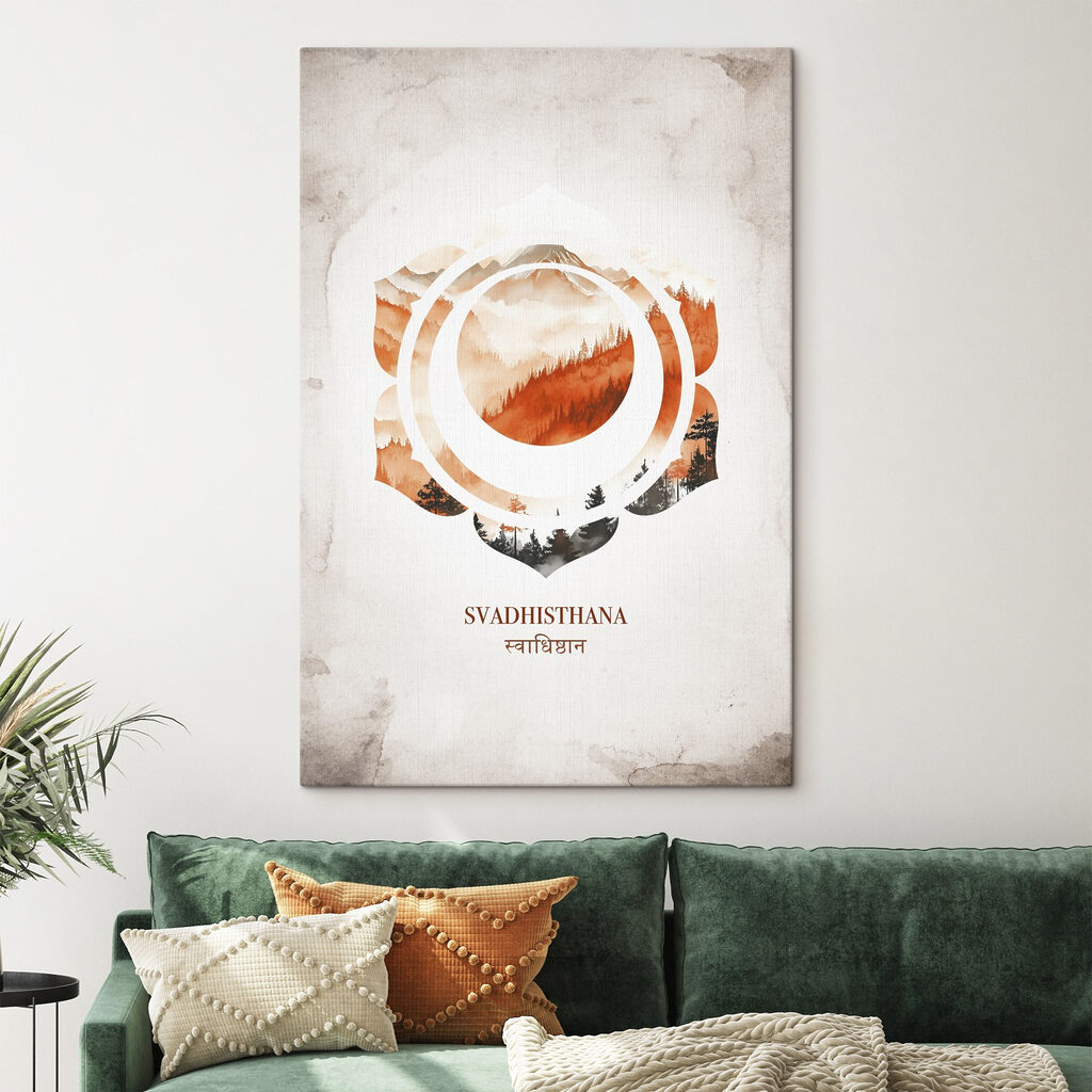 Chakra sacrală în portocaliu — interior 1