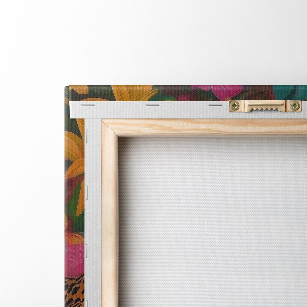 Leopard printre flori — verso