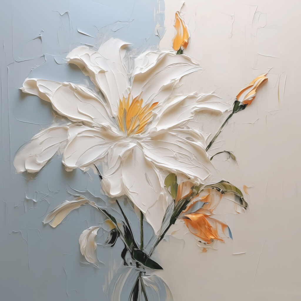 Flori pe tulpini reci — design complet