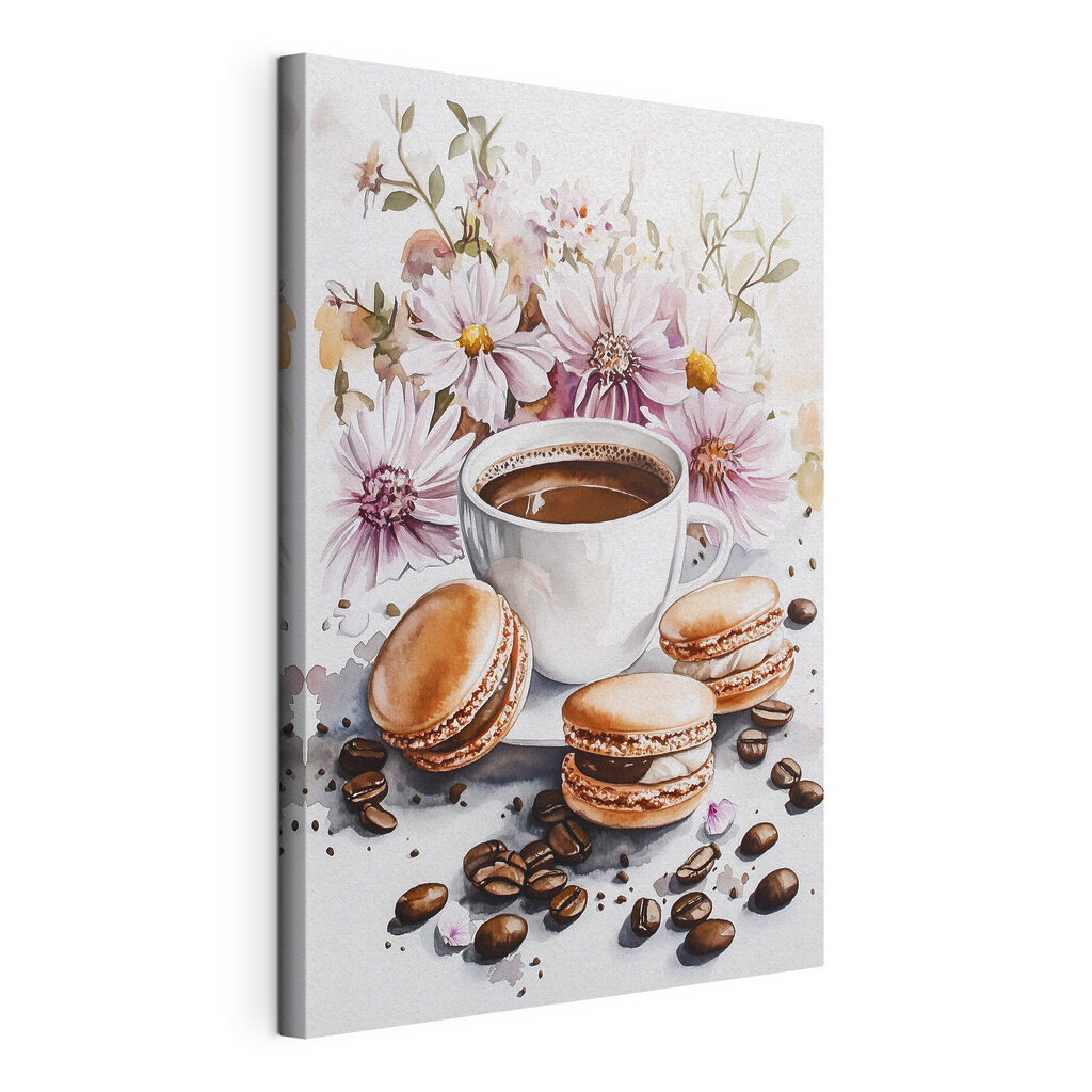 Cafea printre flori roz — vizualizare produs