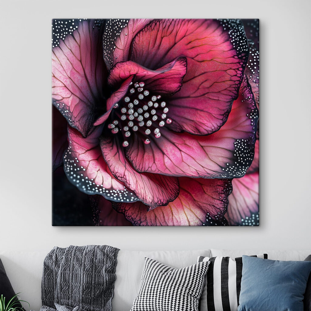 Floare roz cu perle — interior 2