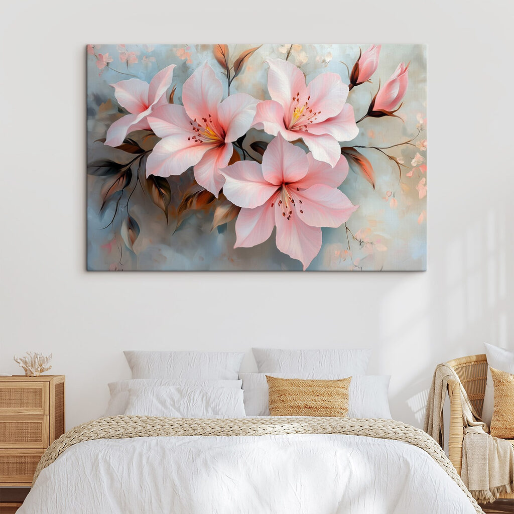 Magnolii roz pe gri — interior 2