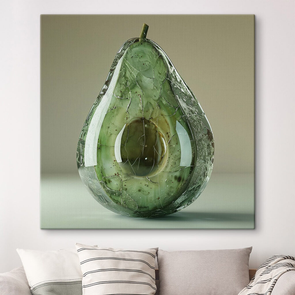 Avocado în verde strălucitor într-un interior