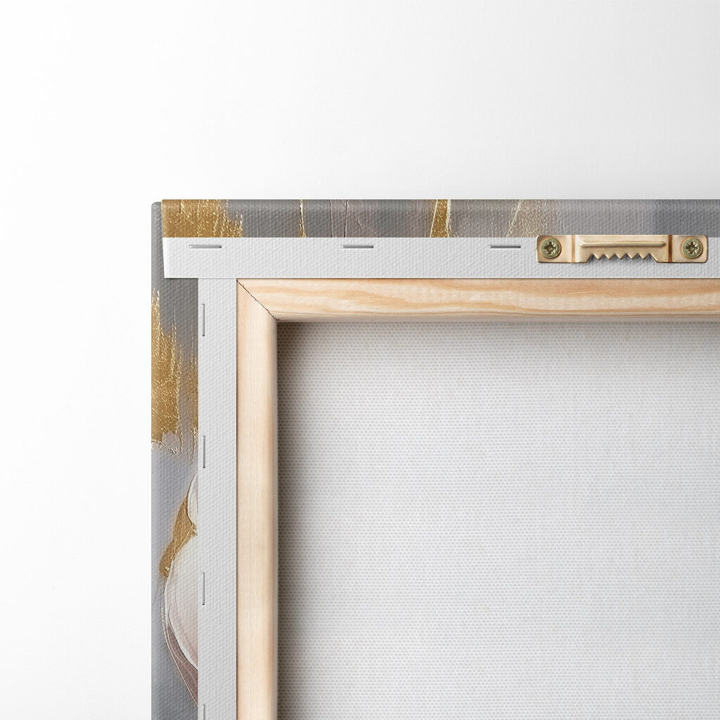 Floare roz pe auriu — verso