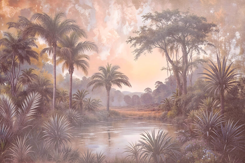 Râu tropical în roz — design complet