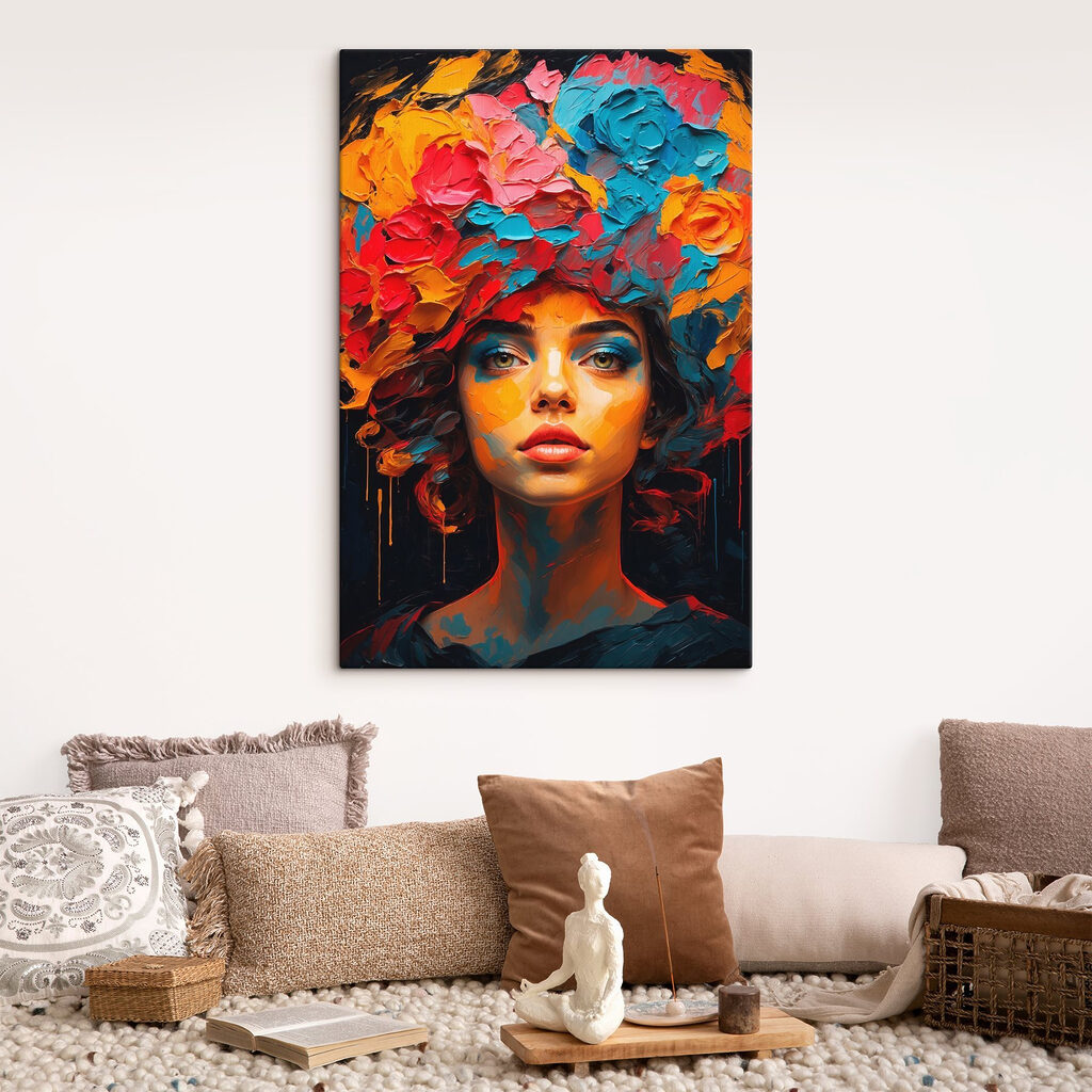 Chip sub coroană florală — interior 2