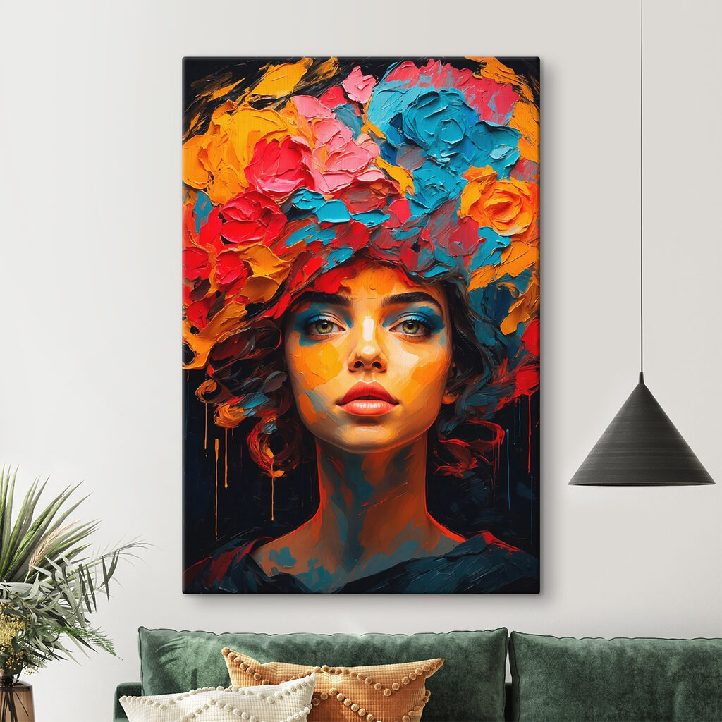 Chip sub coroană florală — interior 1