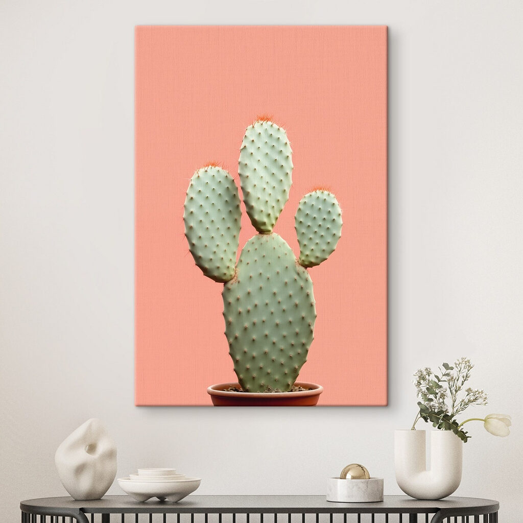 Cactus pe roz piersică — interior 1