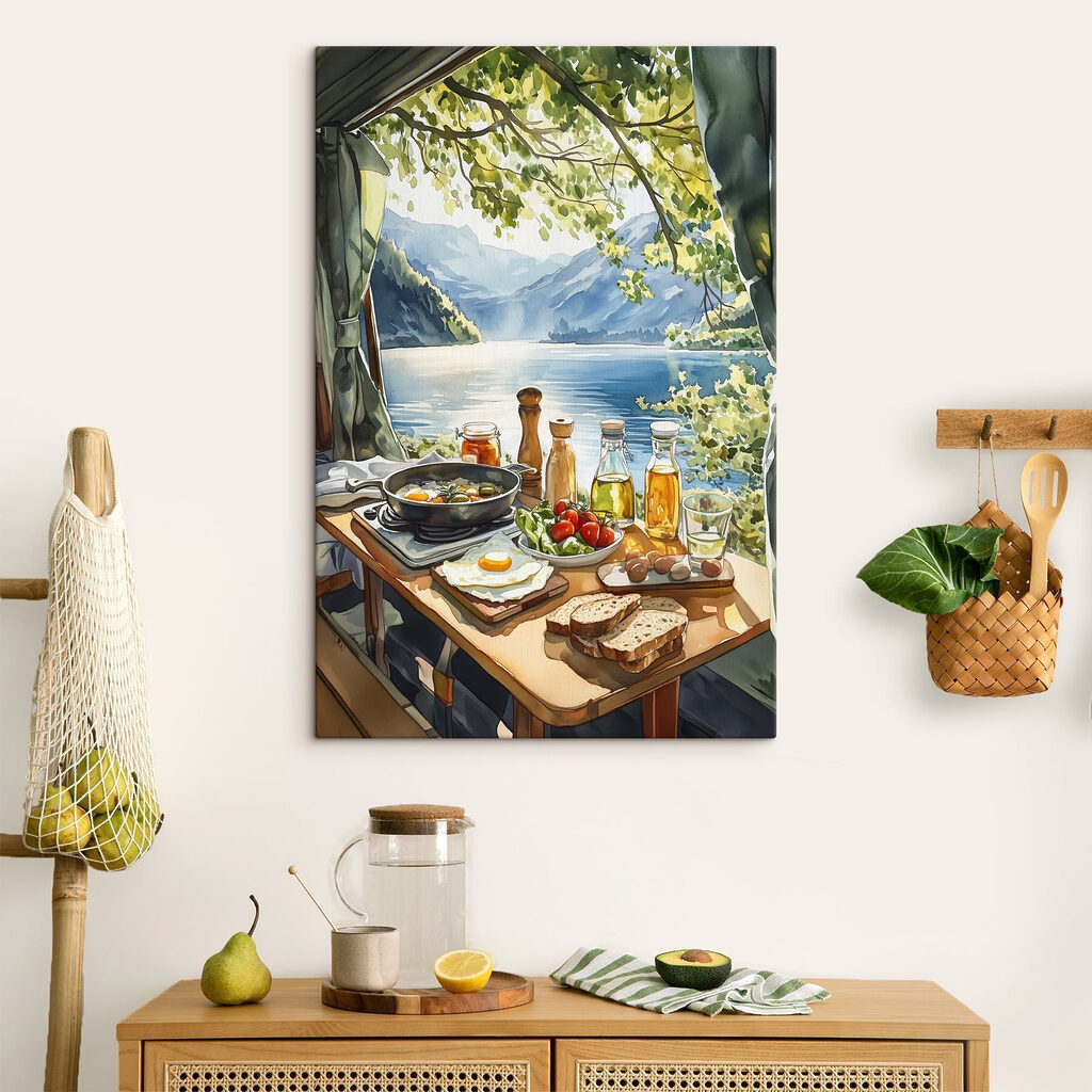 Masă pusă lângă lac — interior 1