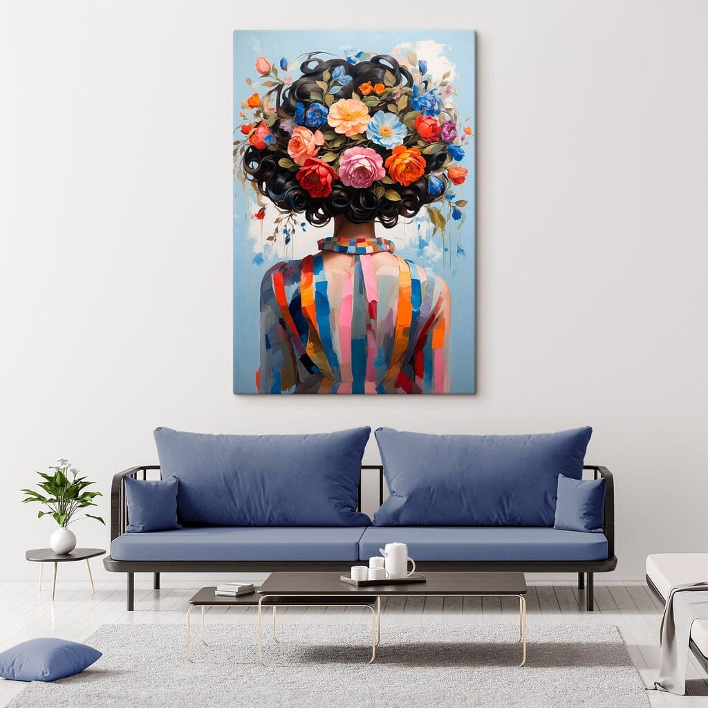 Coroană florală și dungi — interior 2
