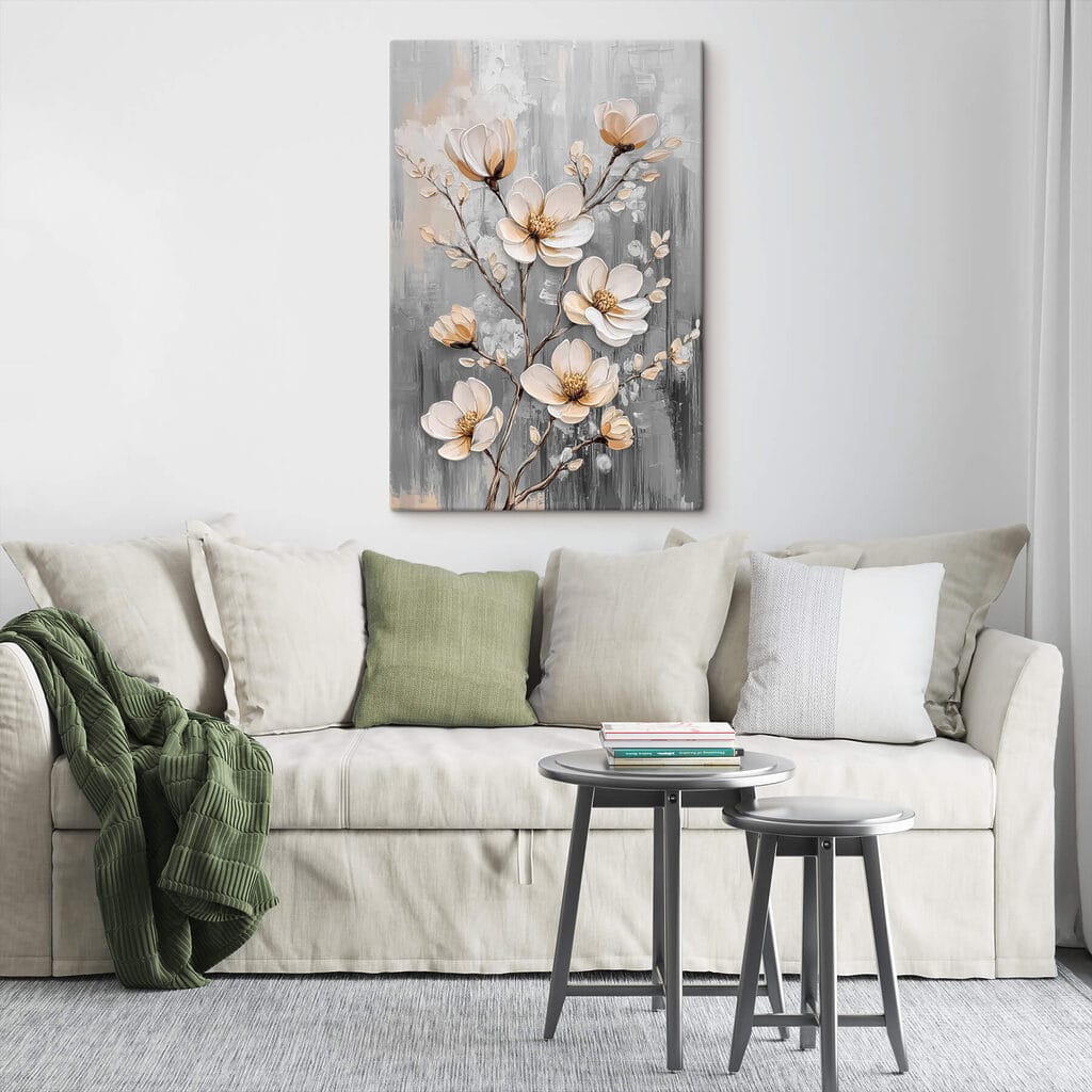 Flori albe, dungi gri — interior 3