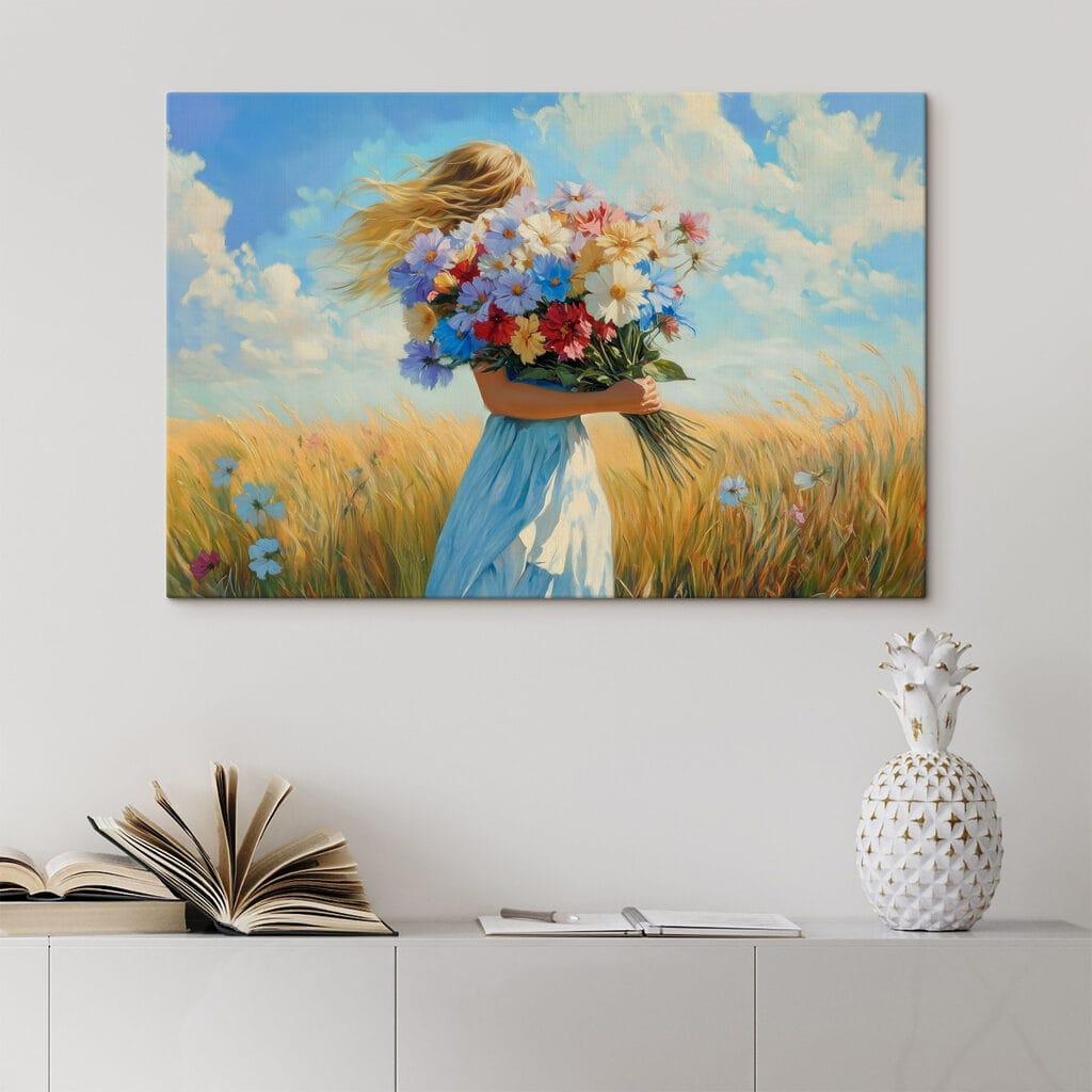 Figură cu buchet — interior 1