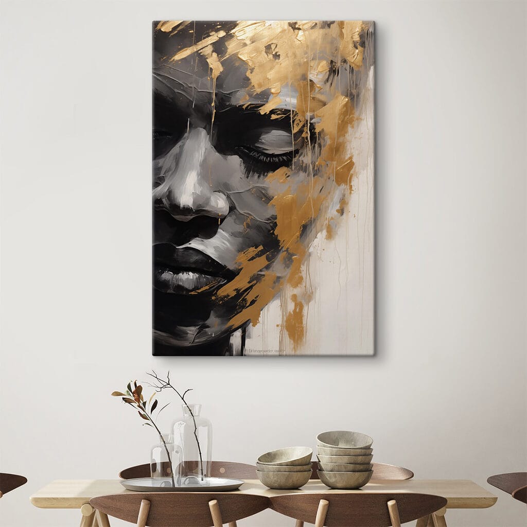 Profil întunecat, urme aurii — interior 2