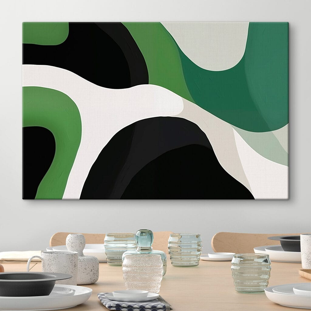 Curbe verzi, alb-negru — interior 1