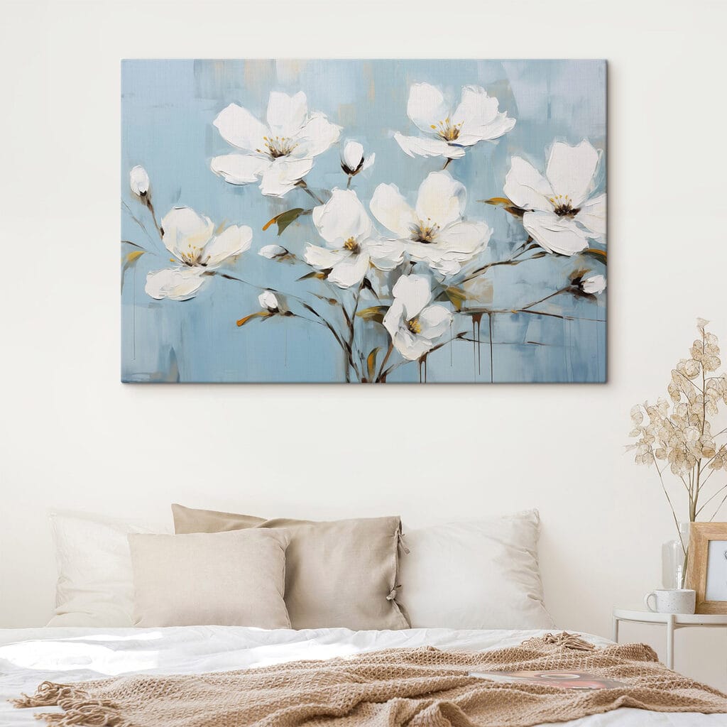 Ramuri albe pe albastru — interior 2
