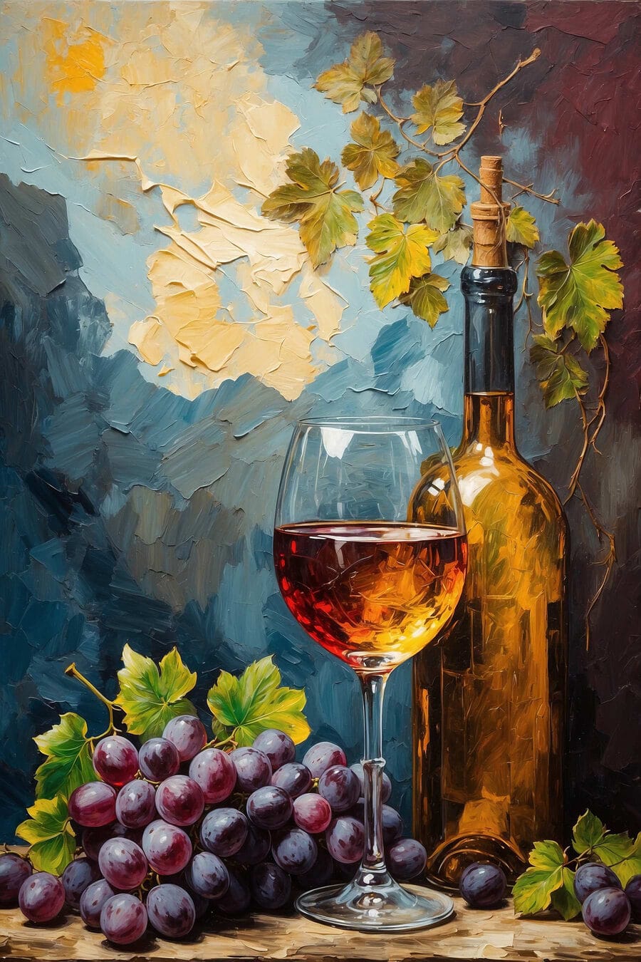 Vin lângă struguri violet — design complet