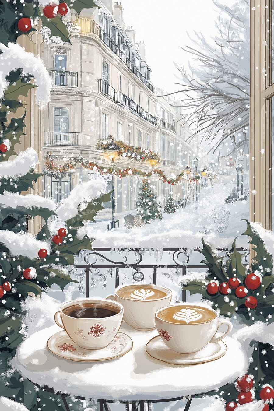 Cafea în zăpadă — design complet