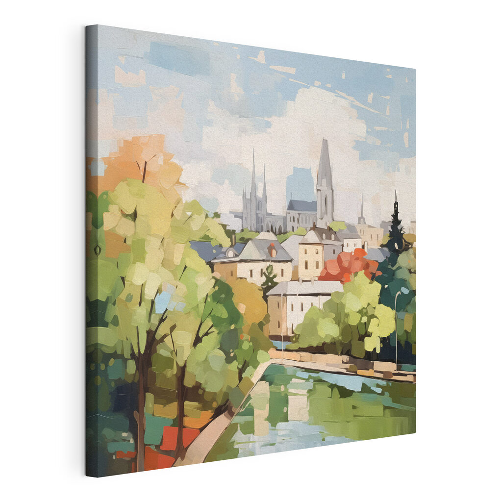 Oraș lângă râul verde — vizualizare produs