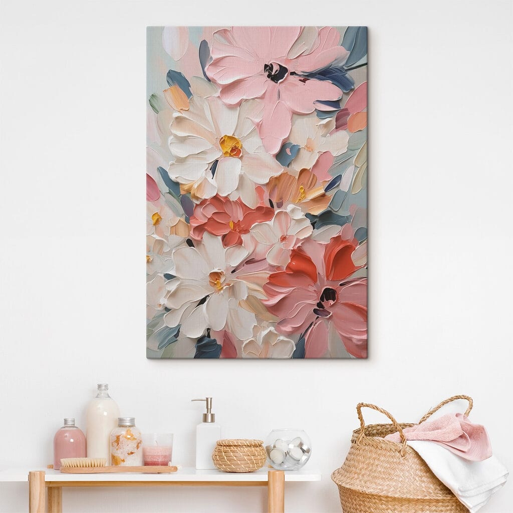 Flori roz, pete colorate — interior 1