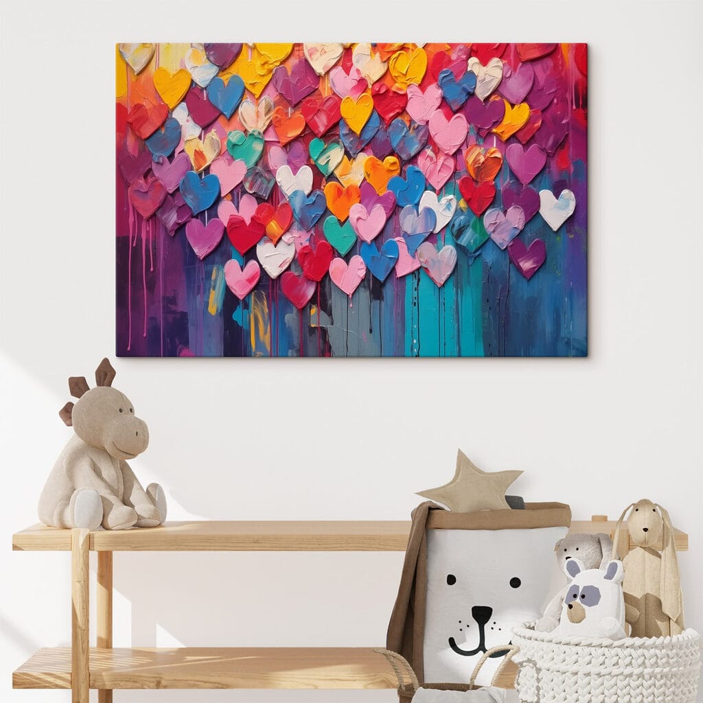 Ploaie de inimioare colorate — interior 1