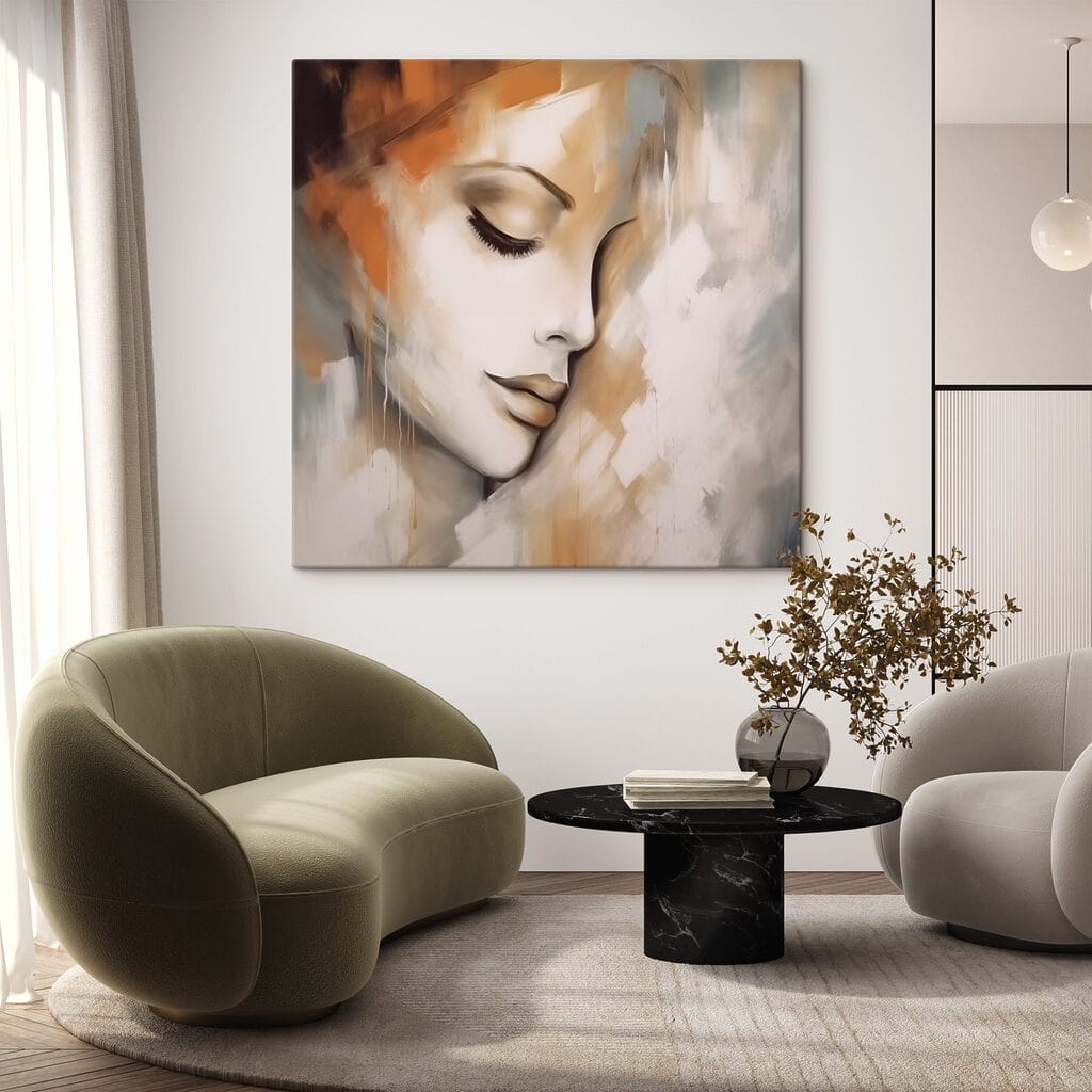 Profil liniștit în piersică — interior 2