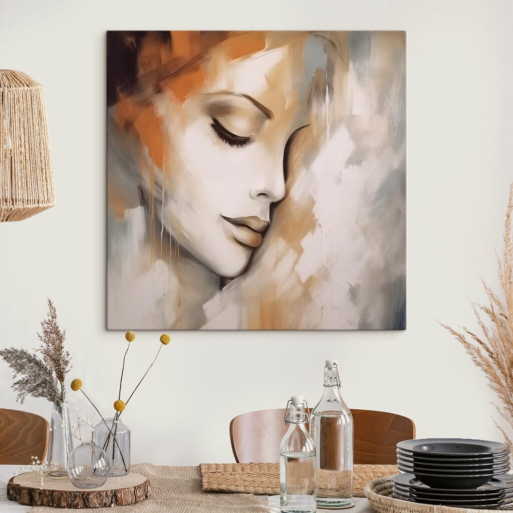 Profil liniștit în piersică — interior 1