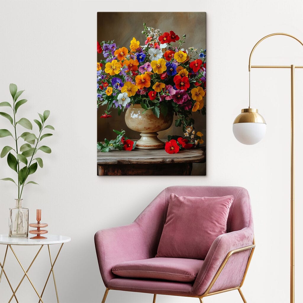 Buchet în vază clasică — interior 1