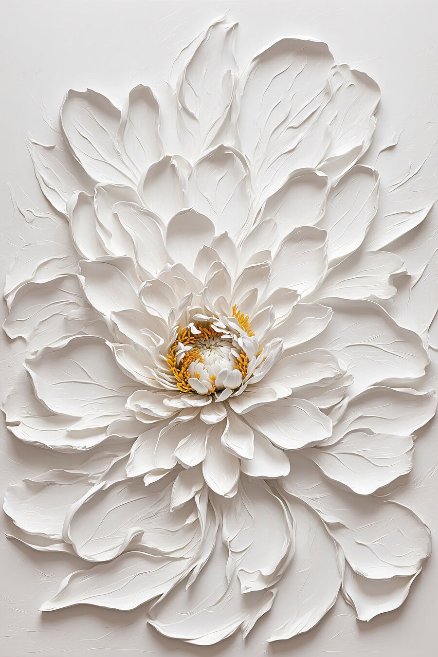 Floare albă, pete aurii — design complet