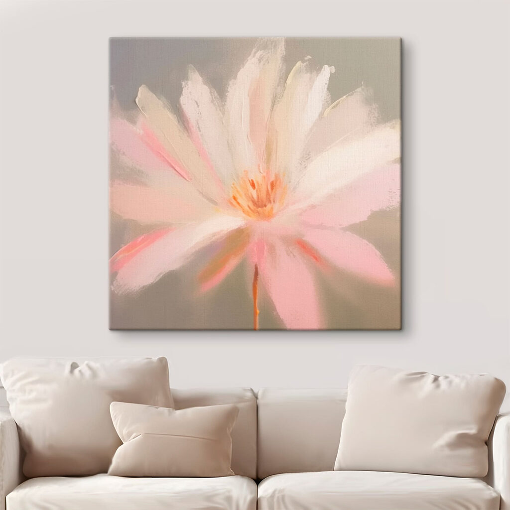 Floare roz pal — interior 1