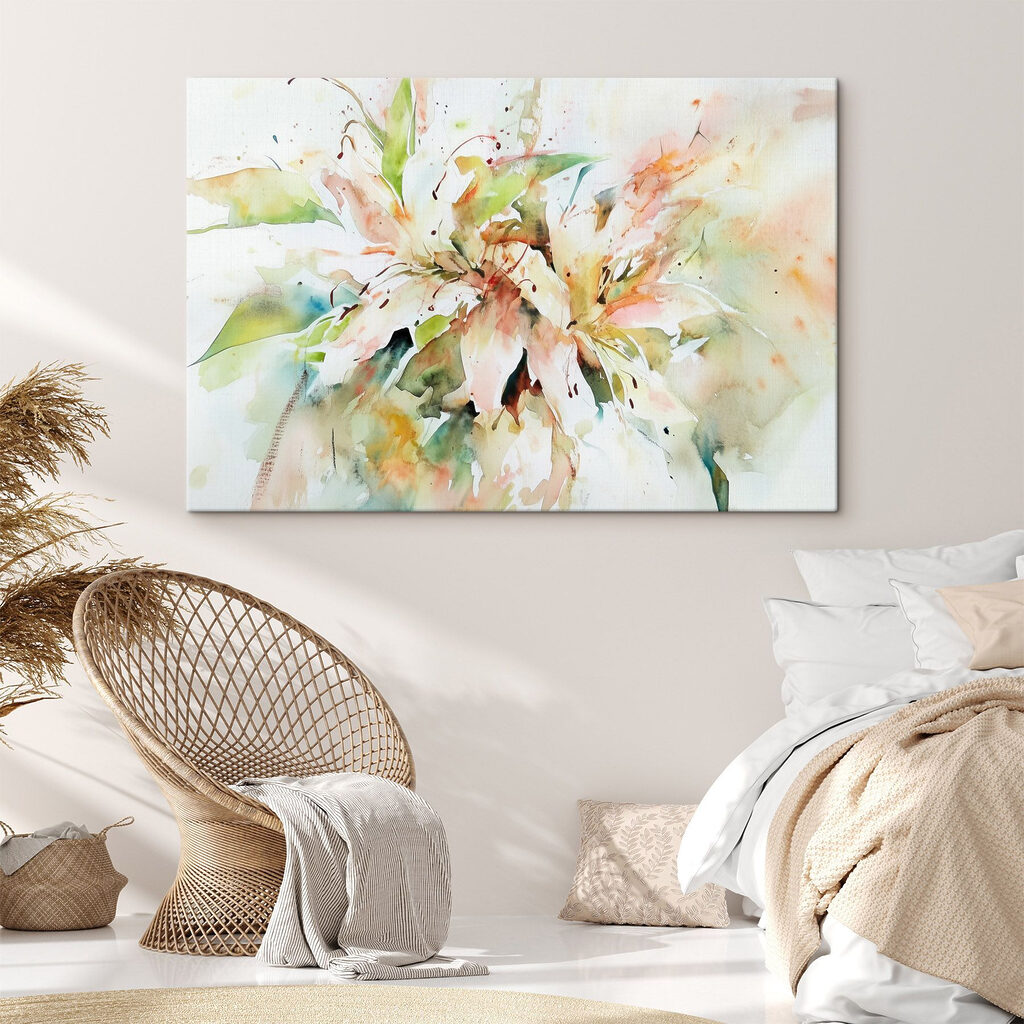 Forme florale, acuarelă proaspătă — interior 2