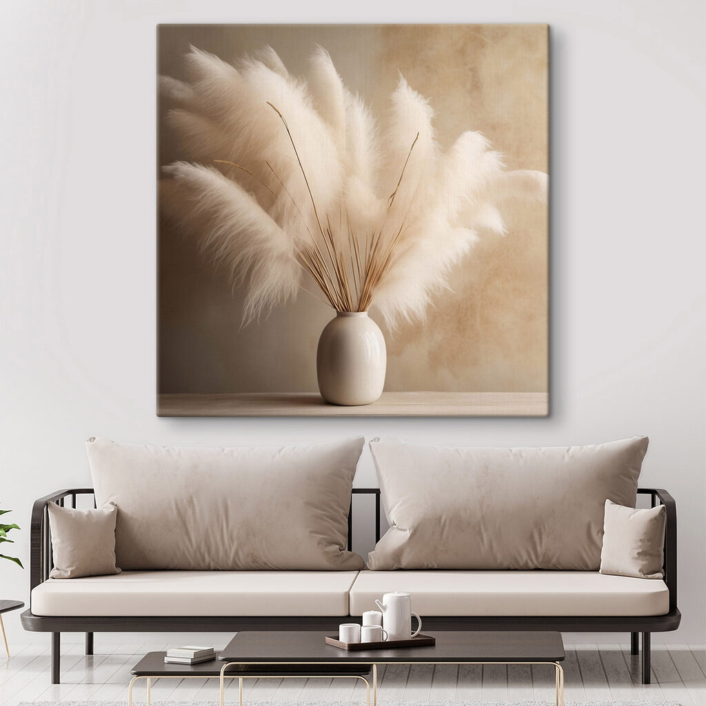 Iarbă pampas în vază — interior 2