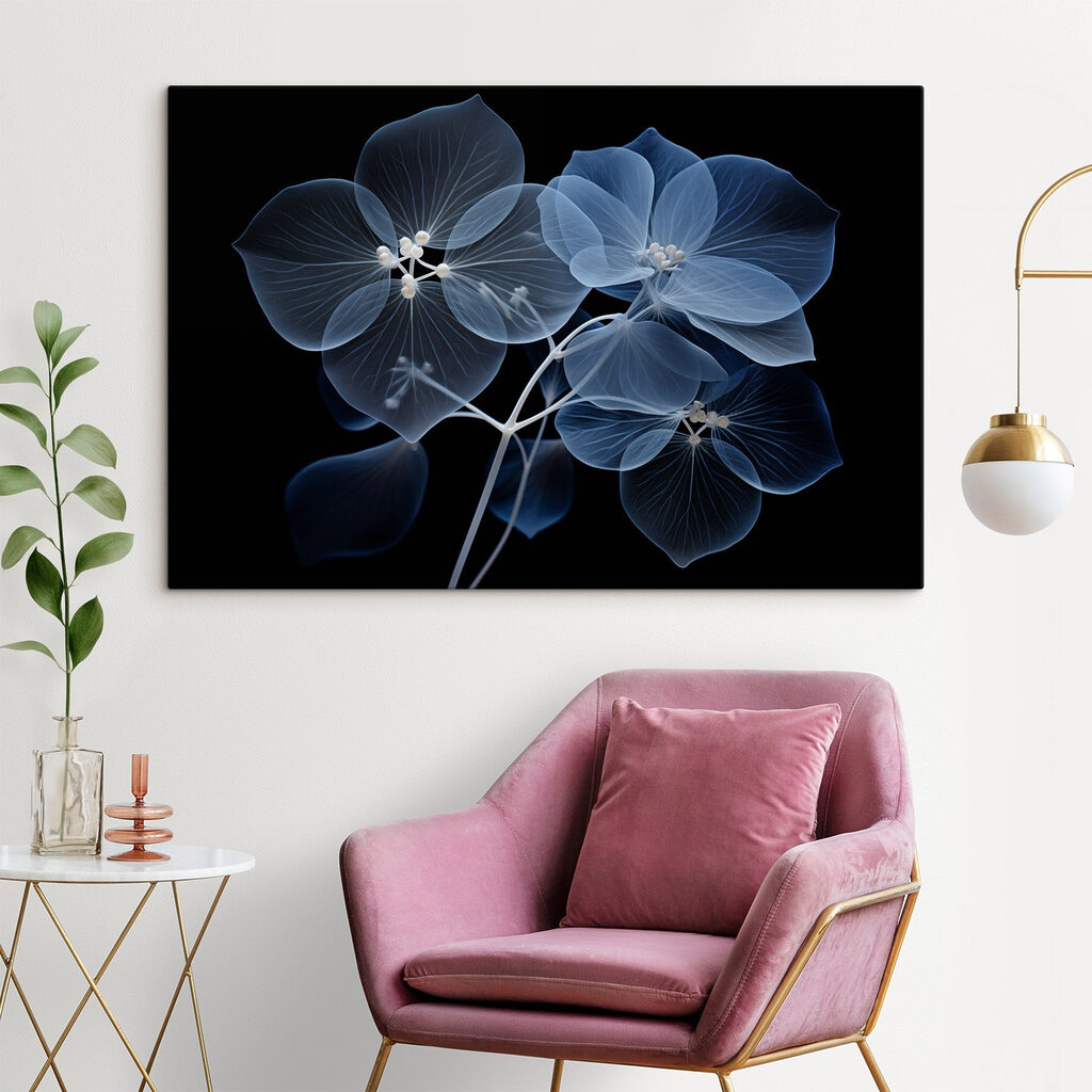 Flori albastre, nervuri luminoase — interior 2