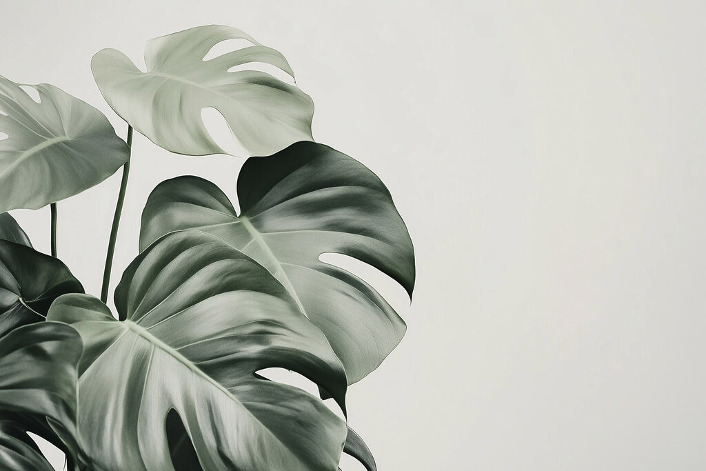 Monstera în verde adânc — design complet