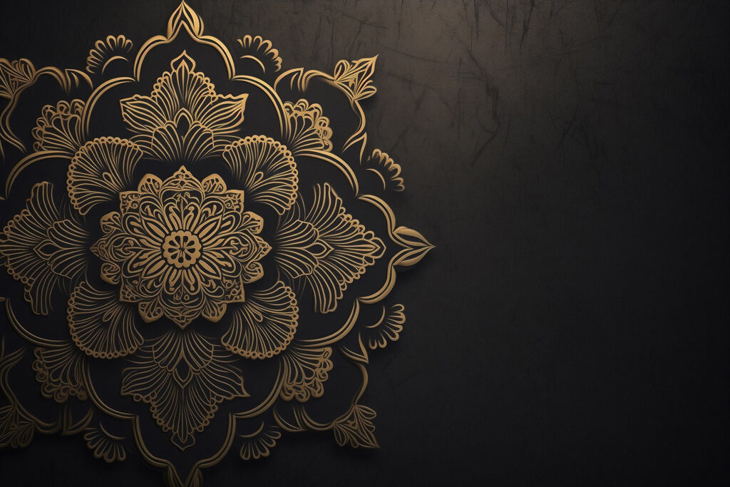 Mandală aurie — design complet