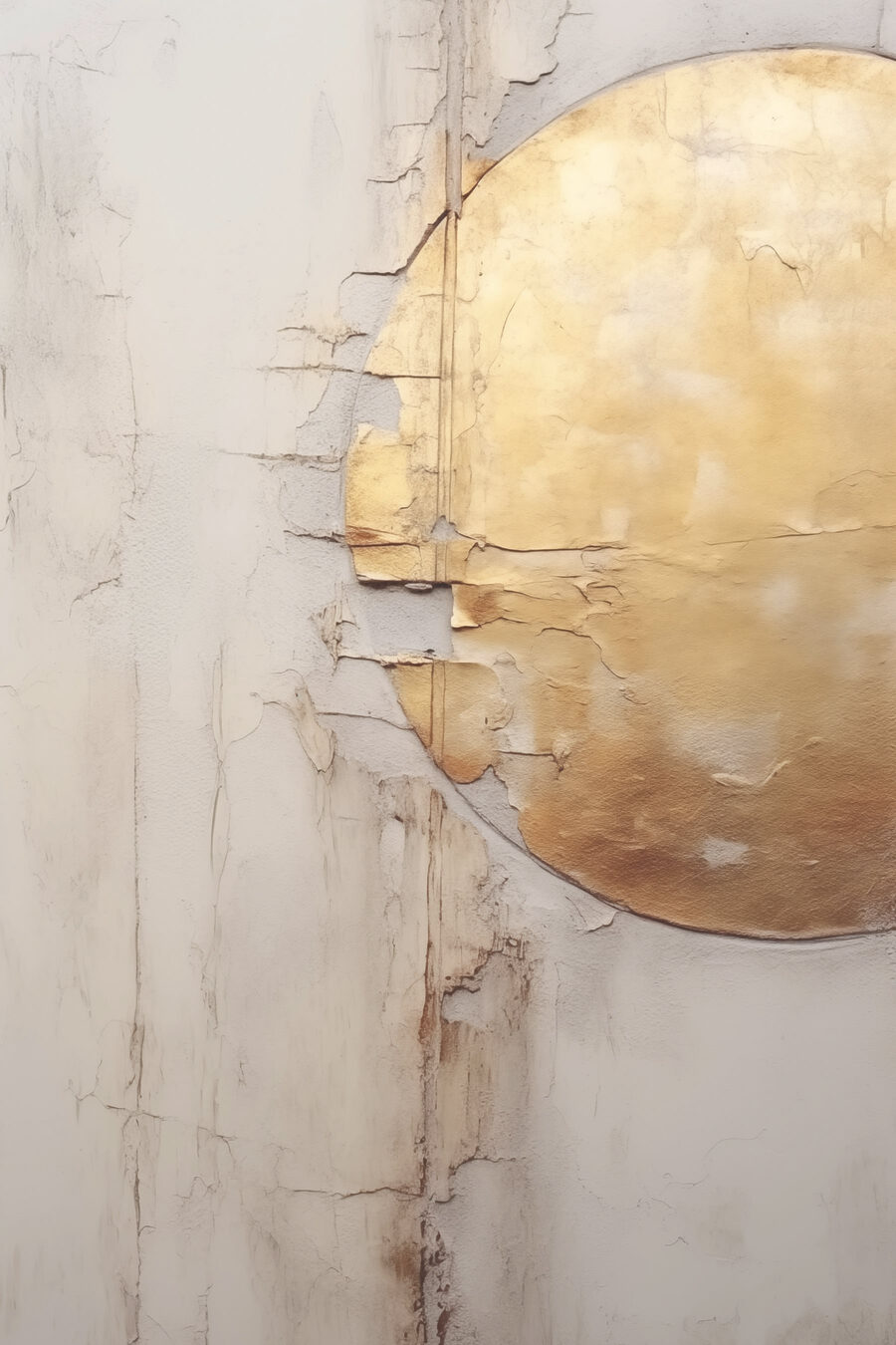 Cerc auriu pe gri — design complet