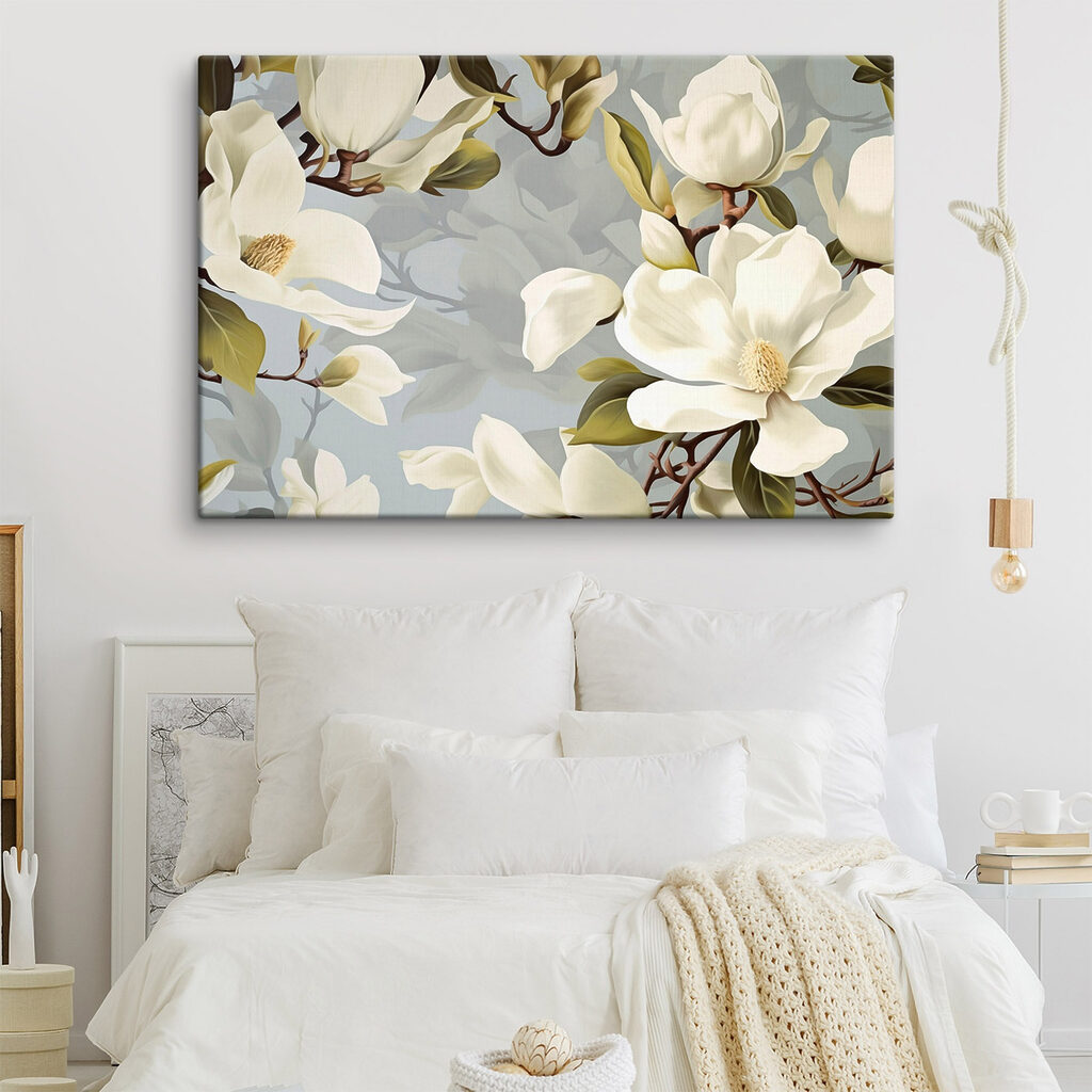 Magnolii albe printre frunze — interior 2