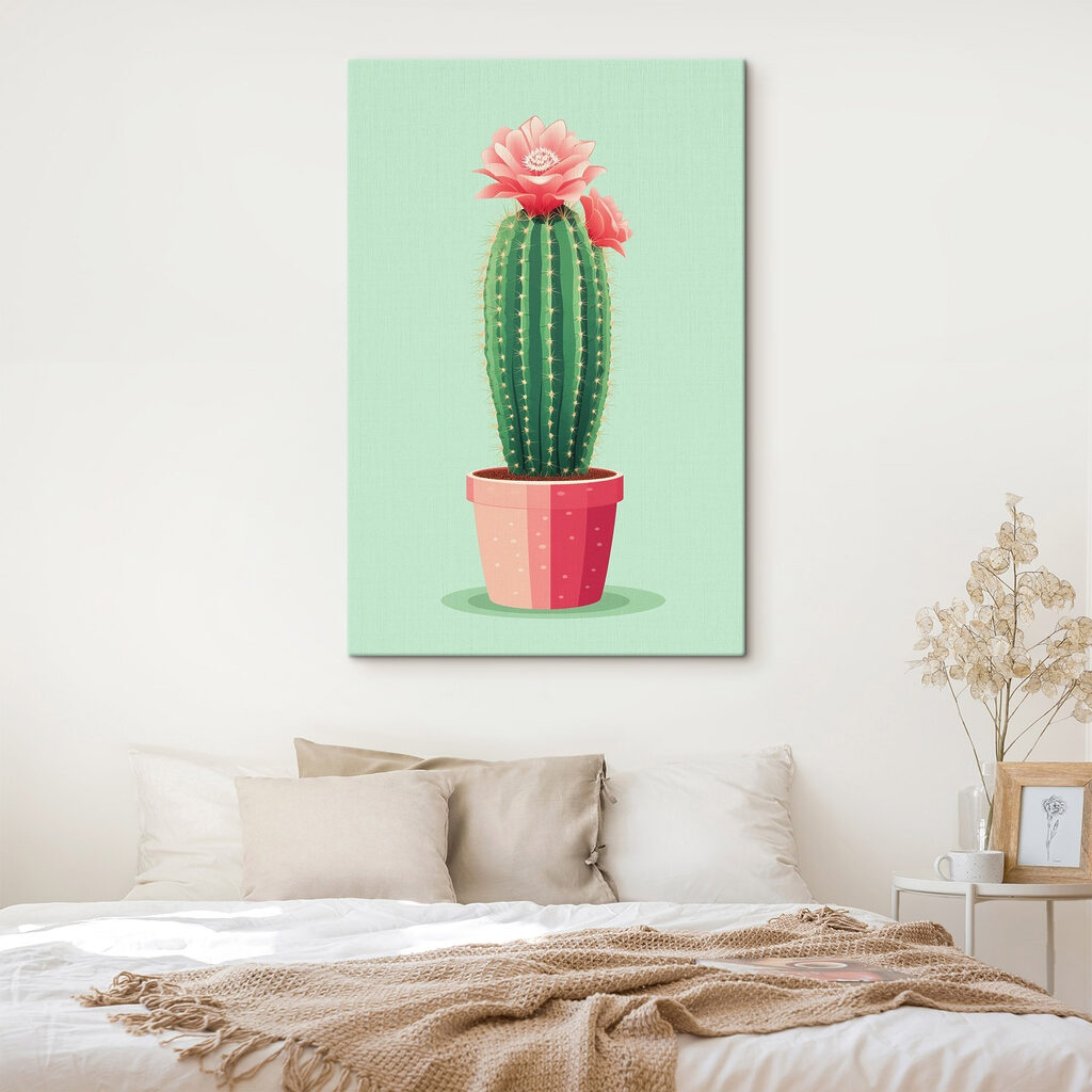 Cactus cu flori roz — interior 2