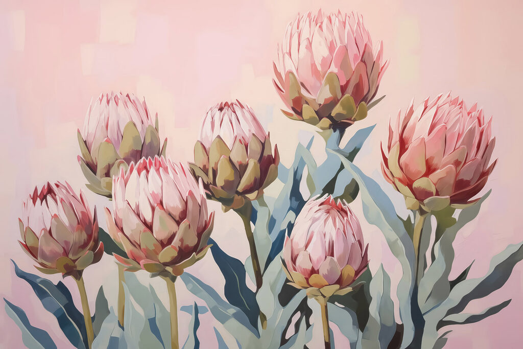 Protee roz pe pastel — design complet