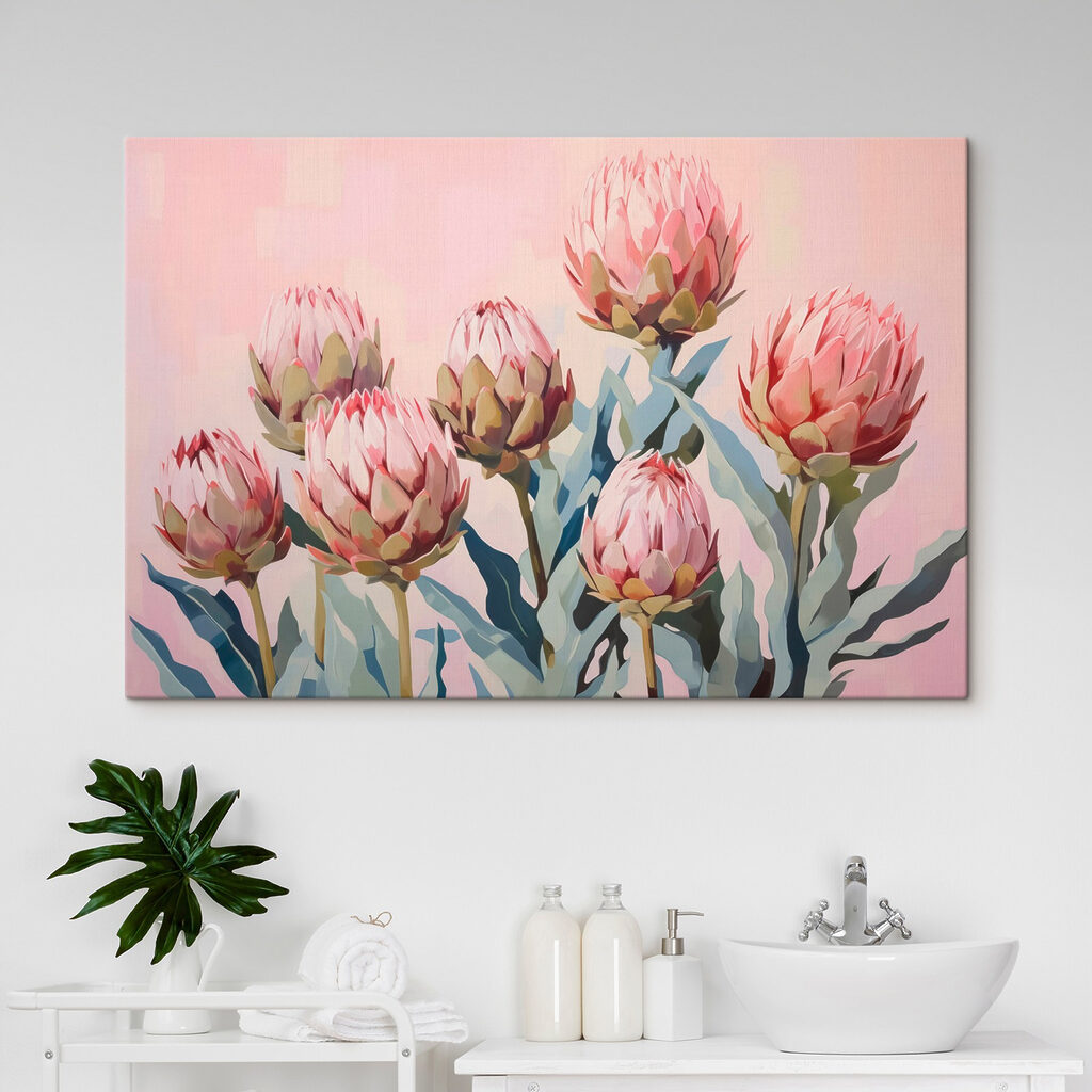 Protee roz pe pastel — interior 2