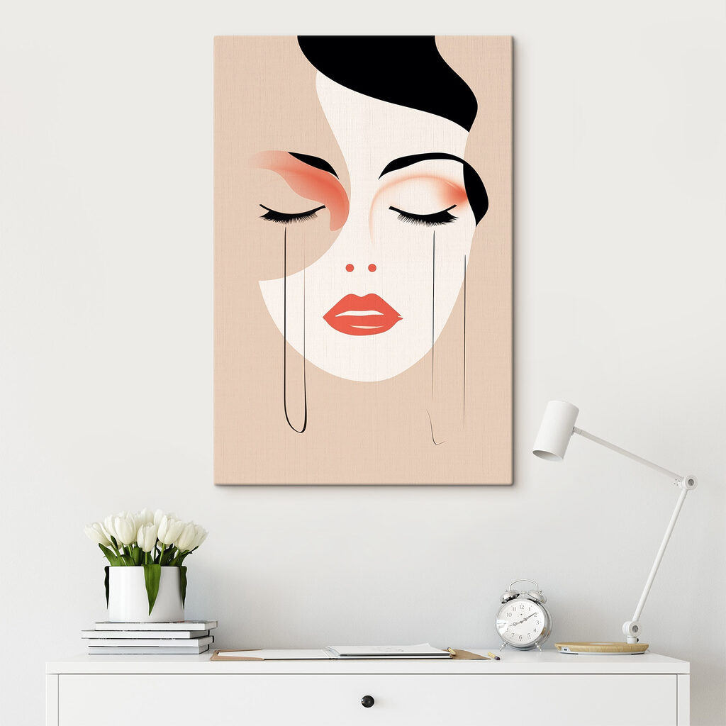 Buze roz sub pleoape — interior 1