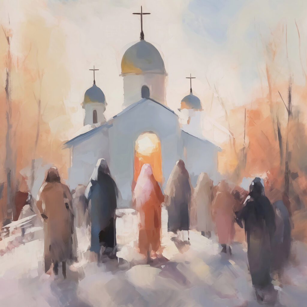 Spre biserica cu cupole — design complet